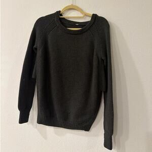 Lululemon Gray Chunky Knit Crewneck Pullover Sweater Small